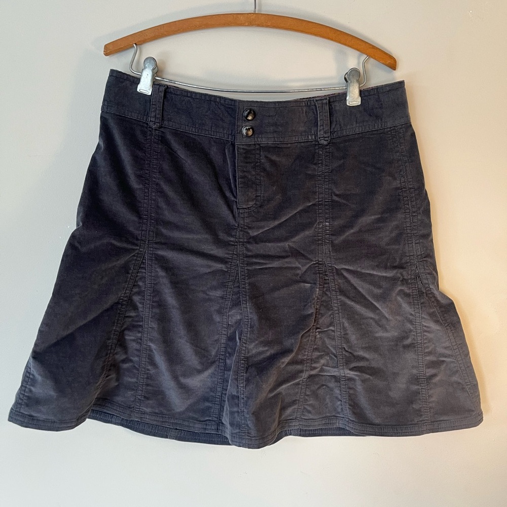 Athleta Dark Gray Corduroy Skirt Size Medium